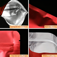 Lot de 100 sachets refermables mats colorés en feuille métallisée pour snacks, aliments pour animaux, appâts de pêche, échantillons de masques de beauté