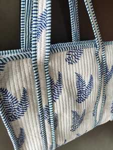 Bolso Tote Floral Jaipuri con Estampado de Bloques, Bolso de Compras para Mujer, Bolso de Hombro de Algodón Hecho a Mano, Nueva Colección - Product Image 5