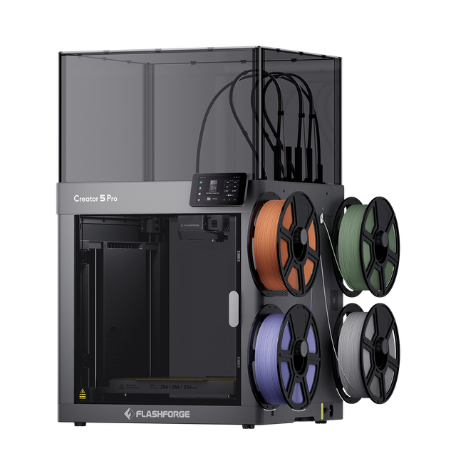 2026 New Flashforge Creator 5 Pro 4-nozzle 3D Printer with a Printing Size of 256*256*256mm Active Chomber Heotina