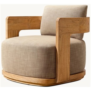 Conjunto de Sofás de Luxo para Exterior em Teca com Design Moderno, Estrutura Curva Artesanal e Almofadas Proporcionais para Hotéis - Product Image 4