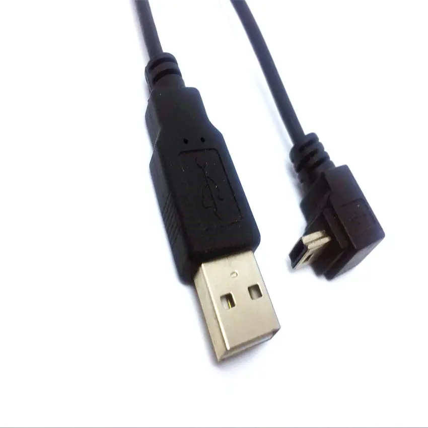 미니 USB 5 핀 5p T-포트 90 도 직각으로 USB 수 데이터 케이블