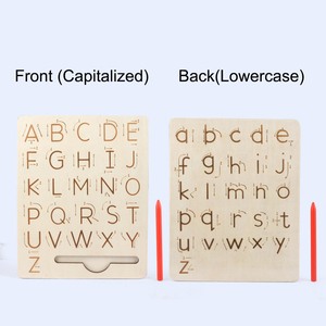 Tableau d'écriture en bois à rainures pour enfants, idéal pour l'apprentissage précoce, la coordination œil-main et le développement de l'intelligence. - Product Image 3