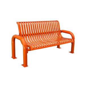 Outdoor Furniture Cast Iron Leg Metal Slats <strong>Bench</strong> Public Park Long Galvanized Steel <strong>Bench</strong> <strong>Seat</strong> Outside Garden Patio <strong>Bench</strong> Chair - Product Image 5