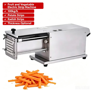 Tagliapatatine <span class=keywords><strong>Elettrico</strong></span> Commerciale in Acciaio Inox, Macchina Automatica per Tagliare Verdure per Ristoranti - Product Image 1