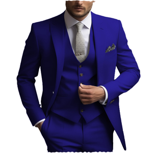 <span class=keywords><strong>Vert</strong></span> <span class=keywords><strong>sauge</strong></span> décontracté hommes costumes Slim Fit <span class=keywords><strong>mariage</strong></span> mariés smokings formel revers pointu 3 pièces ensemble mâle Blazer + gilet + pantalon - Product Image 4