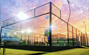 Pista de Pádel Exterior de Acero Inoxidable con <span class=keywords><strong>8</strong></span>+ Años de Vida Útil, 20x10m, Vidrio Templado, Resistente a los Rayos UV, Impermeable, Galvanizado en Caliente - Product Image 5
