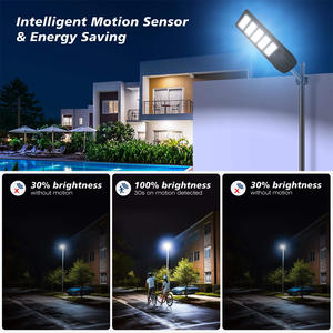 KCD Capteur DC à lumen élevé Prix bon marché IP67 Lampadaire extérieur LED 20W 30W 50W 60W 90W 100W 120W Lampadaire solaire tout-en-un - Product Image 4