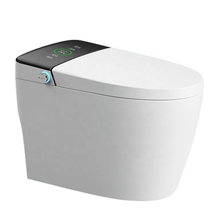 MINGLIU Toilette intelligente en céramique moderne avec télécommande, <span class=keywords><strong>WC</strong></span> intelligent à poser au sol <span class=keywords><strong>pour</strong></span> salle de bain d'hôtel, chasse d'eau électrique - Product Image 1