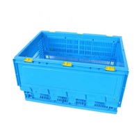 Panier Design maille Style conteneur pliable caisse en plastique empilable et pliable pour le déplacement et le stockage boîte fourre-tout pliable