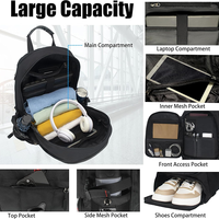 Sac à dos de voyage et de loisirs multifonctionnel pour homme avec logo personnalisé, grande capacité, pour ordinateur portable 17 pouces