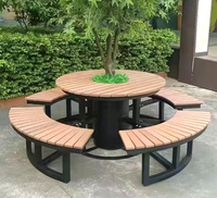 Vente en gros de meubles de jardin extérieurs imperméables parc créatif école espaces publics loisirs banc de patio avec protection solaire