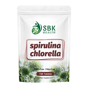 Comprimés de Spiruline et Chlorelle de Qualité Supérieure avec Vitamines, Biotine, Soutien Digestif et Détoxifiant, Complément Minéral Naturel - Product Image 1