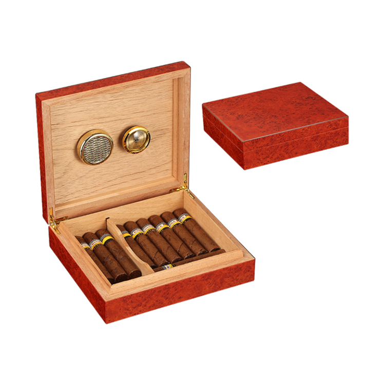 Настольный хьюмидор с гигрометром, кедровый хьюмидор для хранения 30 сигар