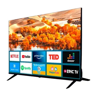 Smart tv normal de tela plana com LED aceita TV 4K personalizada Android Smart TV de 24 polegadas 32 40 43 50 55 65 75 85 polegadas