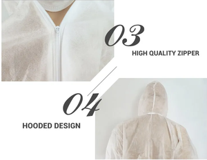 Overoles Desechables Personalizados al por Mayor, Traje de Protección PP/SF/SMS Microporoso, Ropa de Trabajo para la Industria Alimentaria - Product Image 6