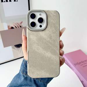 Coque pour iPhone 17/16, texture denim électroplaqué, style rétro simple pour coque de protection antichoc Apple 15/14 Pro - Product Image 5