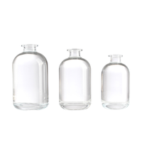 Prix d'usine Bouteille en verre pour spiritueux 500 ml Vide Bouteille de liqueur/rhum 375 ml Mini Bouteille en verre pour gin 200 ml Bouteille diffuseur d'arômes ronde