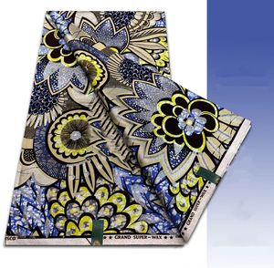 Nouveau design Tissu africain Wax Hollandais Bazin Riche pour vêtements - Product Image 4