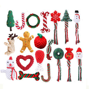 Tatil noel Santa ağacı şekli pamuk Bite dayanıklı köpek oyuncağı oyuncak Pet gingfilli köpek çiğnemek oyuncaklar - Product Image 1