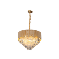 Plafonnier suspendu rectangulaire en cristal moderne de luxe Nouveau design pour la salle à manger Grand éclairage en verre pour la maison