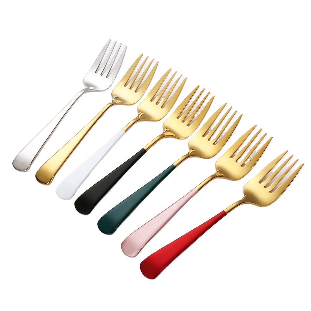 Многоцветный Изысканный высококачественный набор вилок для ужина и чая 18/8 Десертные Вилки из нержавеющей стали