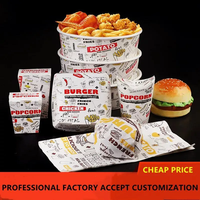 Emballages personnalisés pour poulet frit à emporter, emballages jetables pour frites et burgers, recyclables, durables, avec gaufrage