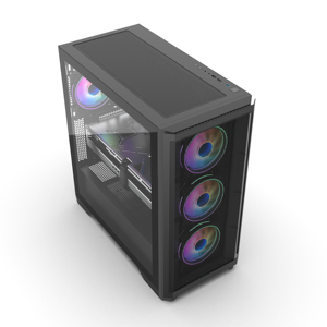 Boîtier <span class=keywords><strong>PC</strong></span> de jeu AntarcChill Mid Tower au <span class=keywords><strong>meilleur</strong></span> prix, en <span class=keywords><strong>verre</strong></span> <span class=keywords><strong>trempé</strong></span> ATX avec matériaux acryliques et en acier - Product Image 4