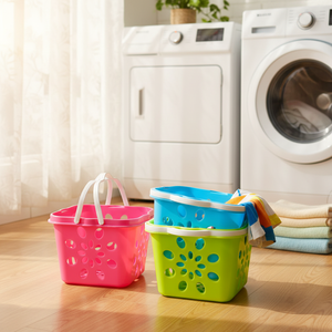 CASAMAX WL AK-3061 Cesta de Plástico Colorida - Elegante, Portátil y Duradera 17x17x12 cm China - Product Image 3