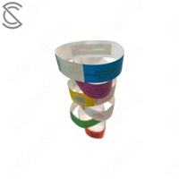 Bracelet en papier imprimable jet d'encre étanche avec puce RFID NFC F08 13,56 MHz, prix usine, personnalisable pour événements de paiement, recyclable