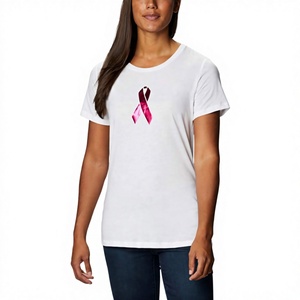 T-shirt blanc pour femme à manches courtes, col rond, imprimé, uni, décontracté - Product Image 4