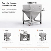 Peralatan Pencampur Bubuk Serbaguna Tipe Square Cone IBC Bin Blender untuk Pabrik Pencampuran Granul Makanan dan Kimia