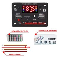 Módulo de Decodificación MP3 de 12V Blue5.0, Reproductor MP3 USB Inalámbrico para Auto, Ranura para Tarjeta TF, USB FM con Micrófono, Control Manos Libres JX-810BT
