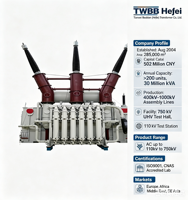 Transformador principal de 500kV para centrales hidroeléctricas de 700MVA, transformador para plantas de almacenamiento de energía por bombeo con bajas pérdidas y baja elevación de temperatura.