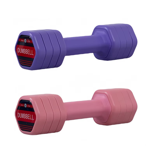 Women's Adjustable <strong>Weight</strong> Ergonomic Non-Slip Home Use Arm Muscle Training Dumbbell with ABS &amp; Zinc-Coated Steel <strong>Plate</strong> - Product Image 3