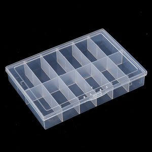 Boîte de rangement transparente en plastique à 12 compartiments pour ongles, strass, perles, boucles d'oreilles, breloques - Product Image 2