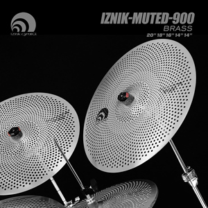 Beatello IZNIK Juego de platillos de latón de 14 pulgadas Mute Hi-Hat 16 + 18 pulgadas <span class=keywords><strong>Crash</strong></span> 20 pulgadas Ride Pack Tambores de bajo volumen Gong & Cymbals" - Product Image 5