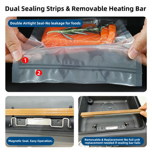 Machine de mise sous vide à <span class=keywords><strong>chambre</strong></span> 2 en 1 CVS101 pour aliments humides, machine de mise sous vide pour viande, compacte avec barre de mise sous vide de 11 pouces - Product Image 4