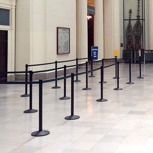 Ограждение для контроля толпы из нержавеющей стали, столб-ограждение для регулирования движения, защита IP33, ударопрочный, настенный/напольный, с креплением M30 - Product Image 5