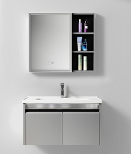 Popolare moderno alluminio montato a parete per il bagno mobile con LED Smart specchio <span class=keywords><strong>Lavabo</strong></span> in ceramica <span class=keywords><strong>Lavabo</strong></span> nuovo per il moderno Bathr - Product Image 1