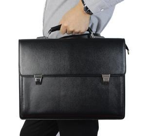 Bolsa de mensajero de cuero vegano personalizada para <span class=keywords><strong>hombre</strong></span>, maletín para ordenador portátil de 15,6 ", negro, clásico, negocios, Oficina - Product Image 6