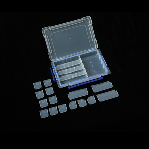 Transparent Plastic <b>Storage</b> <b>Box</b> 20 Compartments With Lid For Jewelry <b>Tools</b> Parts Organizing Rectangle Medium Size - Product Image 4