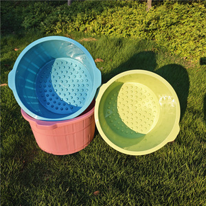 Baignoire pour les pieds en plastique, diamètre 40 cm, profonde, avec points en relief pour massage à domicile - Product Image 1