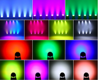 Mini projecteur de scène à tête mobile 7 yeux RGBW DMX512, inclinaison et rotation réglables, gradation linéaire 0-100%, effet stroboscopique 20Hz, lumière wash pour DJ
