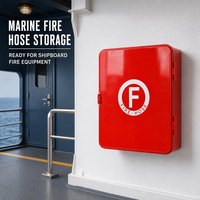 Boîte de rangement pour tuyau d'incendie en fibre de verre marine avec support de bobine pour équipement d'incendie embarqué