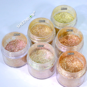 Bubuk Pigmen Mutiara Berkilau Super, Bubuk Tabur Chameleon Shimmer Berbasis Mika Sintetis Titanium untuk Kosmetik