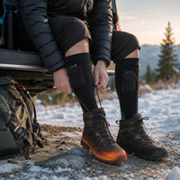 Chaussettes chauffantes électriques pour hommes TAJARLY avec logo personnalisé, chaussettes thermiques épaisses 7,4 V avec poche pour batterie, pour le travail en extérieur, la randonnée, le camping