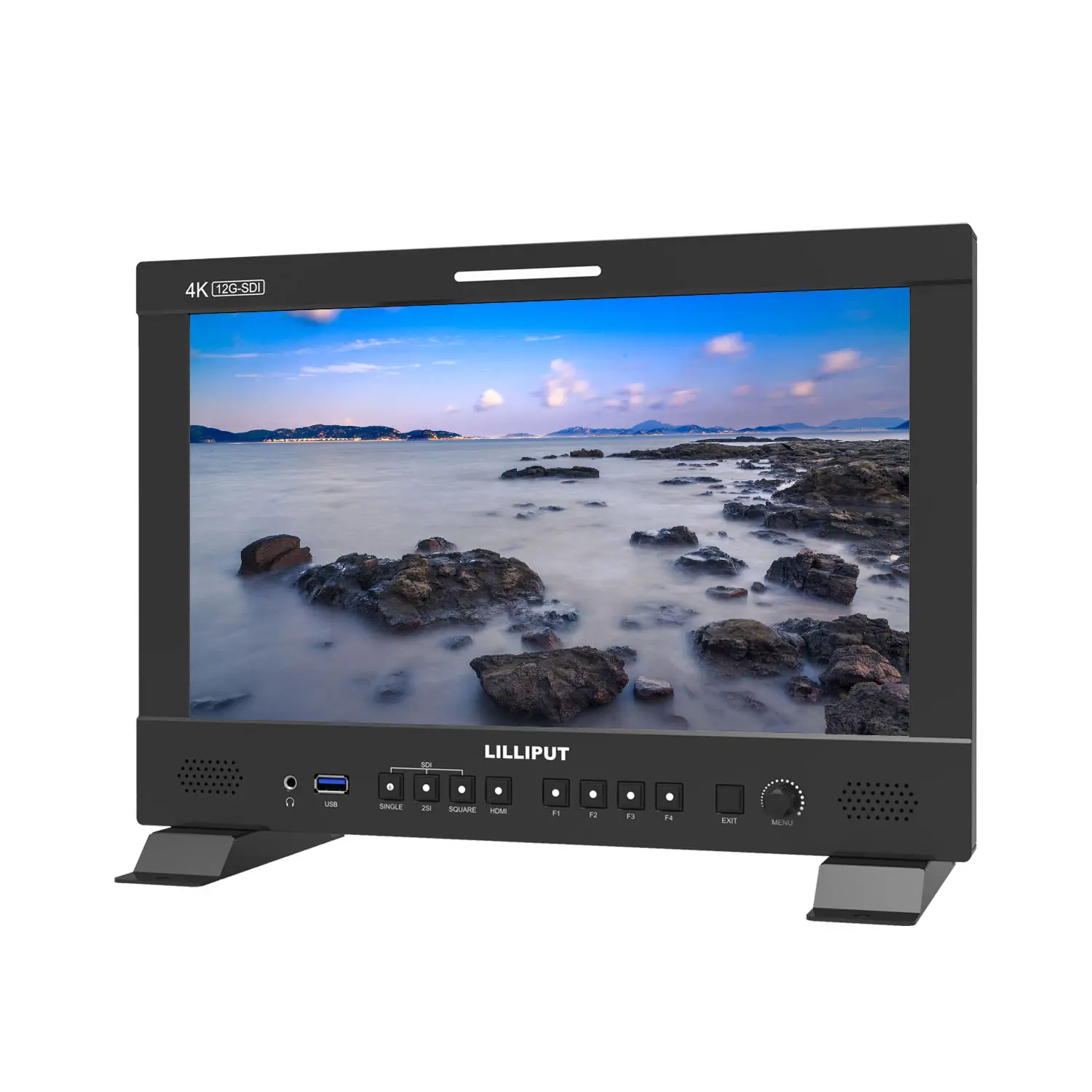 Monitor de transmissão 4k 13 polegadas com 12g-sdi & hdmi, monitor de estúdio profissional de vídeo 12g