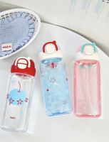 Nouvelle tasse à eau en PP de type paille, revêtement anti-UV, pour printemps-été, design élégant, portable, mignonne, pratique, pour étudiants et usage extérieur