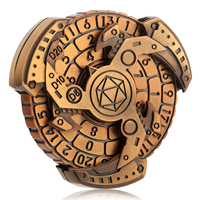 Ensemble de dés polyédriques en métal 1 en 1 avec boussole et boîte cadeau, roulette pour DND RPG Donjons & Dragons Jeu de table
