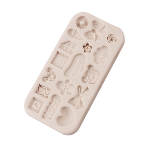 Molde de Silicona para Pastel con Forma Rectangular 3D, 17 Variantes, Diseño de Dibujos Animados, Bonito Lazo, Ala, Chocolate, Helado, Dona, Corazón, Nube - Product Image 4